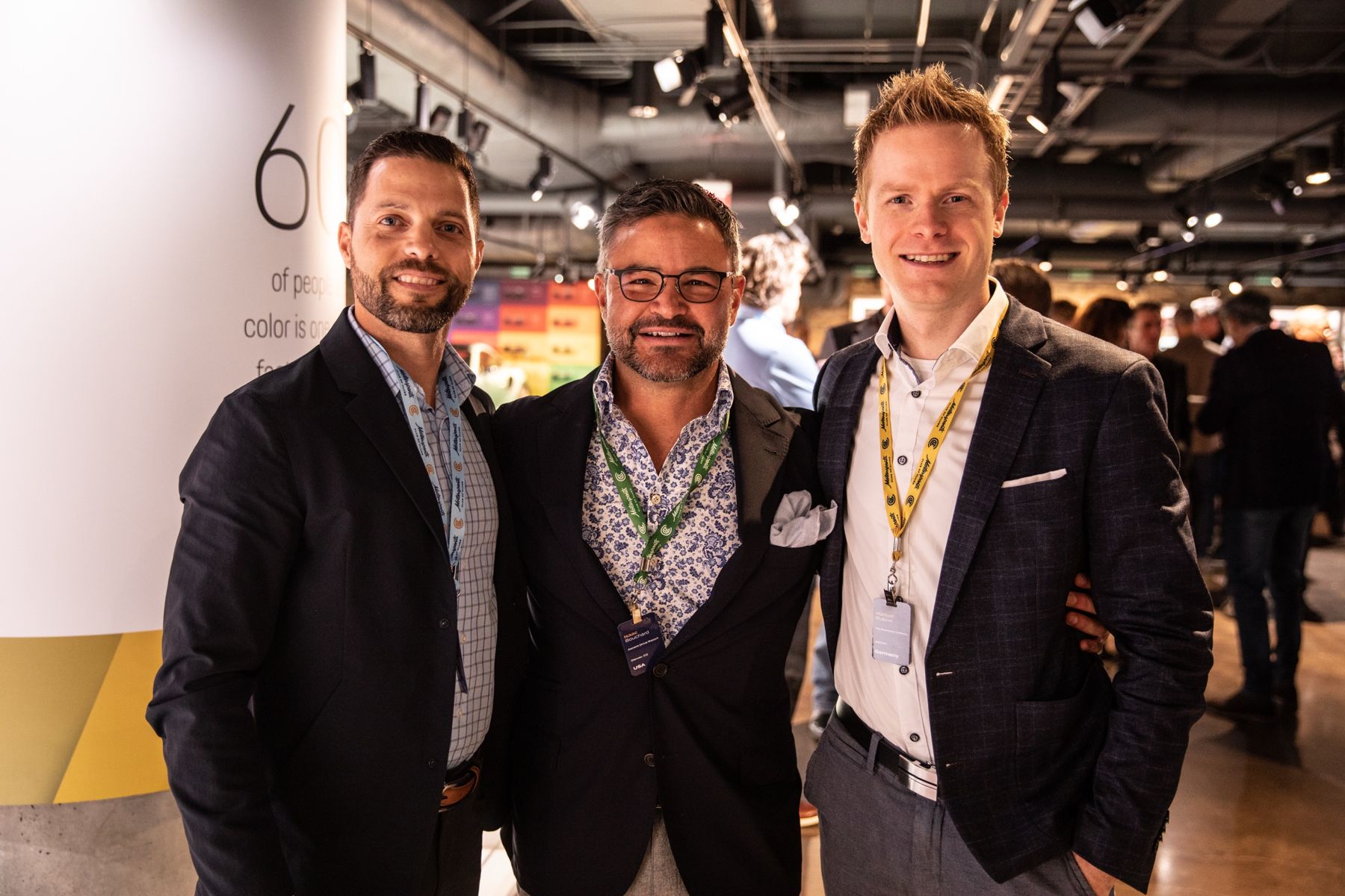 Jason with motorsports industry colleagues at a conference